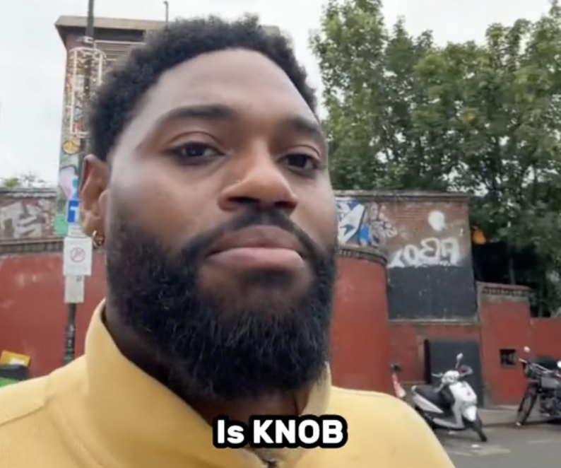 Man speaking in a TikTok video